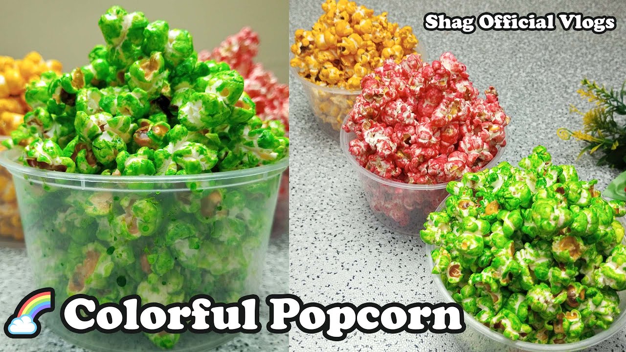 🌈 Colorful Popcorn 🍿 Recipe By Shag Official Vlogs |  Sweet Popcorn | Easy & Yummy Popcorn Recipe 😋