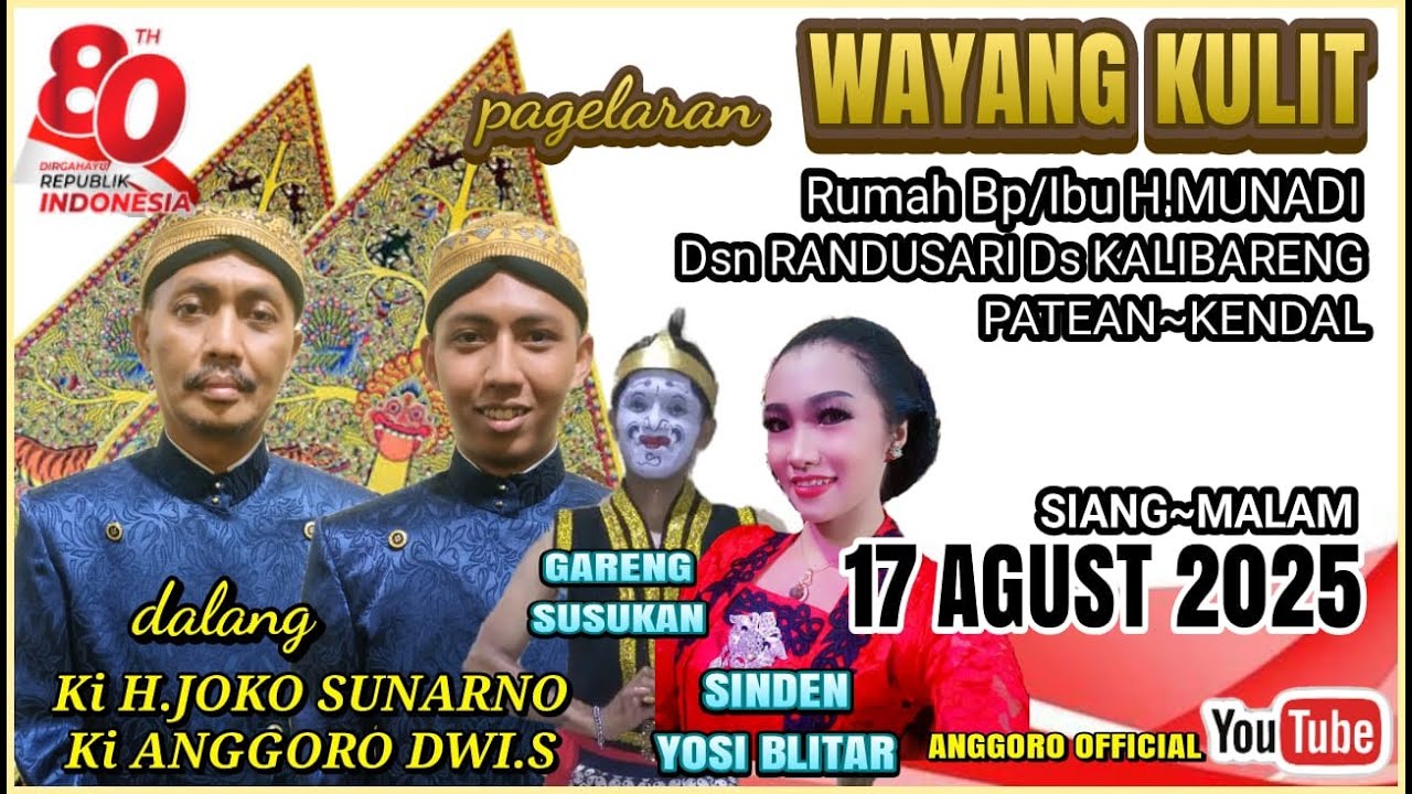 #LIVE 'PANDAWA SYUKUR' Ki H.JOKO SUNARNO & GARENG,SINDEN YOSI BLITAR / RANDUSARI PATEAN KENDAL /