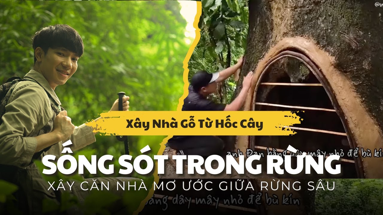 Biến thân cây rỗng thành căn nhà mơ ước giữa thiên nhiên - YouTube
