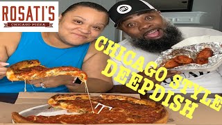 CHICAGO STYLE "DEEP DISH" PIZZA MUKBANG! LIFE UPDATE, DIAPER CHANGING, GOOD FOOD AND CONVERSATION screenshot 4