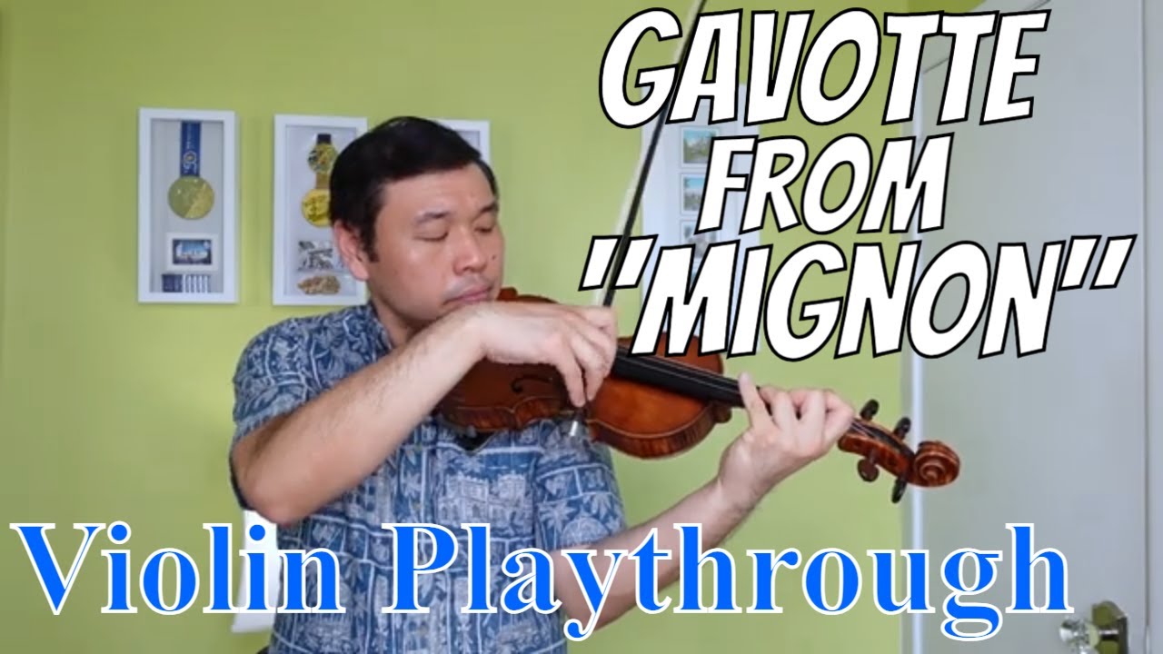 Gavotte from, "Mignon"Suzuki Violin Book 2. Song 8. Playthrough YouTube