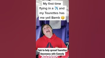 Flying with Tourettes 🤣💙✈🙏 #shorts #comedy #tourettes #funny