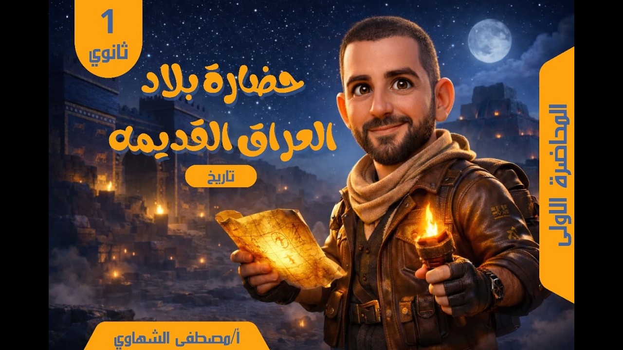 حضارة بلاد العراق القديم | اولي ثانوي المحاضرة الاولي