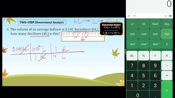 Dimensional Analysis - two step