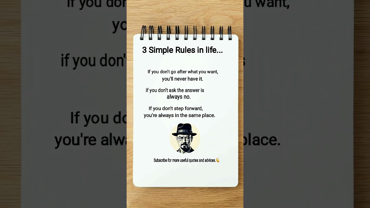 3 Simple rules in life.! 
