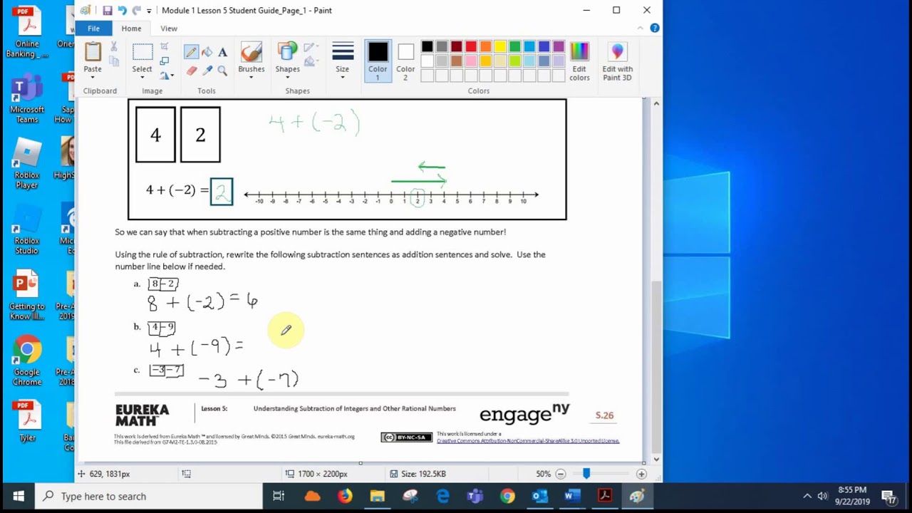 Pre-Algebra Module 1 Lesson 5 Student Guide - YouTube