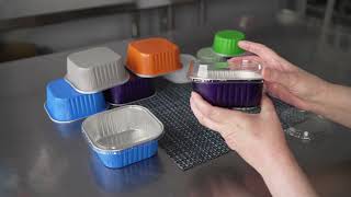 Aluminum Baking Cups with Dome and Flat Lids - Restaurantware