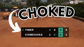 Ymer Goes 5-1 Up *On Serve* Then CHOKES The Tiebreak