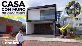 CASA CON MURO DE GAVIONES y escaleras de CRISTAL | OBRAS AJENAS | @nevu_arquitectos