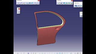 Car Door trims in CATIA Generative shape design (GSD)