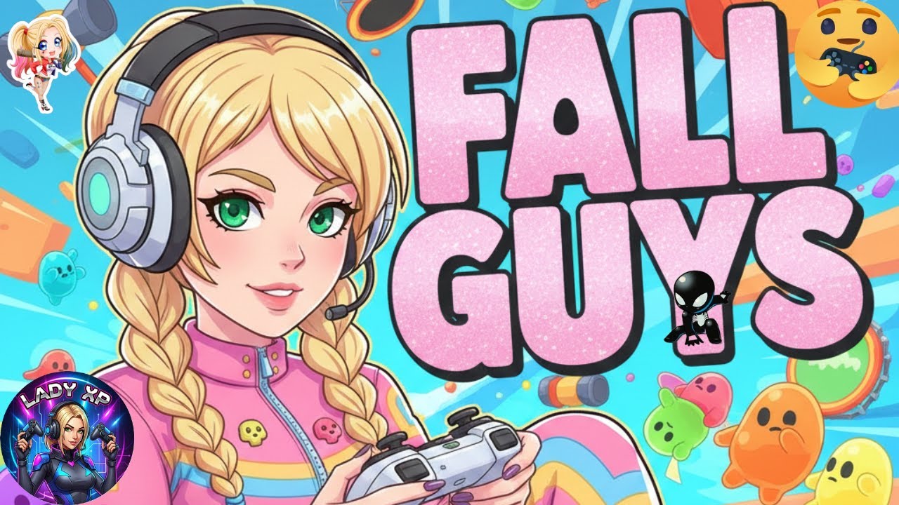 LADYXP EM  JOGANDO FALL GUYS, COM AMIGOS, SOCORRRO, MORTES E RISADAS GARANTIDAS KKKK