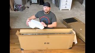 Jolydale 50" Embedded and Wall-Mounted Electric Fireplace Unboxing