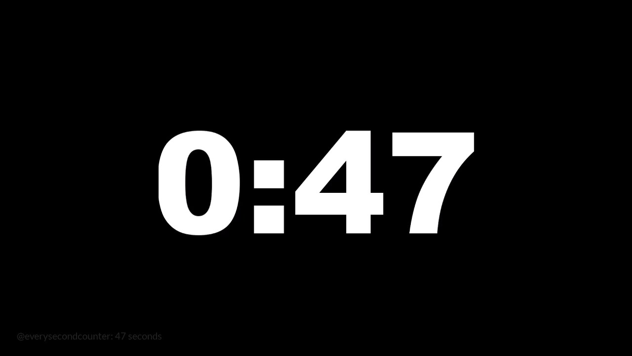 47 seconds [47 secs] clock timer countdown || Alarm Focus - YouTube