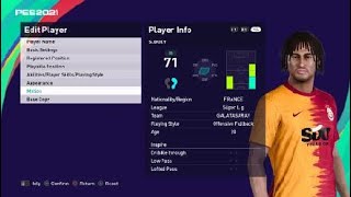 Sacha boey face e football pes 2021 galatasaray