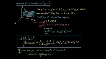 Triple Integrals   Intro