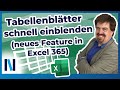 Excel 365: Mit diesem flinken Tipp kannst Du Tabellenblätter schnell wieder einblenden!