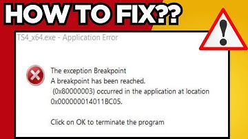 Fix Exception Breakpoint Has Been Reached Error In Windows