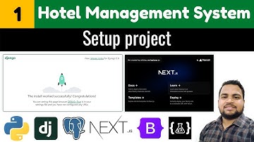 Setup nextjs, django with postgresql||Hotel management system||django next.js tutorials