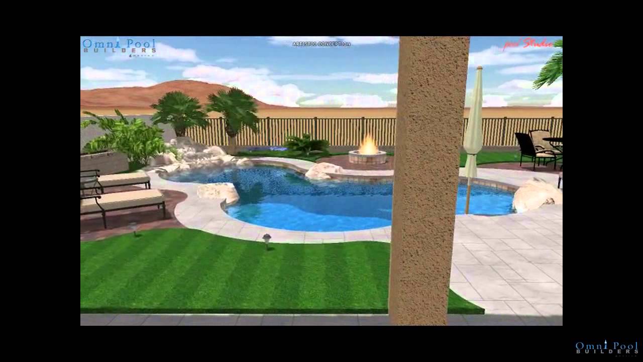 Tucson Freeform Pool With Rock Waterfall
