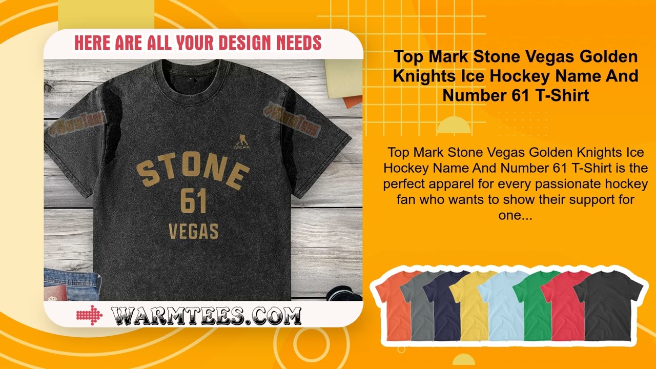 Top Mark Stone Vegas Golden Knights Ice Hockey Name And Number 61 T-Shirt