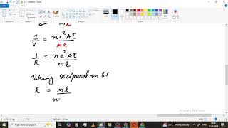 Part 6 Current Electricity #relationbetweenresistivityandrelaxationtime #resistivity#relaxationtime