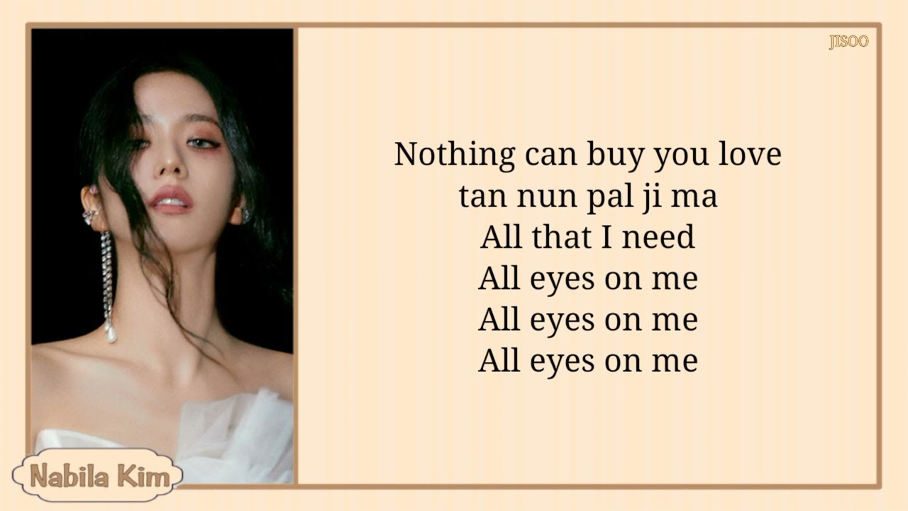 JISOO - All Eyes On Me easy lyrics