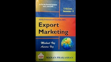 TYBCOM SEMESTER 5 | EXPORT MARKETING MANAN PRAKASHAN NOTES #tybcom