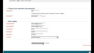 External Moodle - Self-registration and self-enrolment