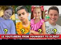 Top 15 youtubers from youngest to oldest 2022