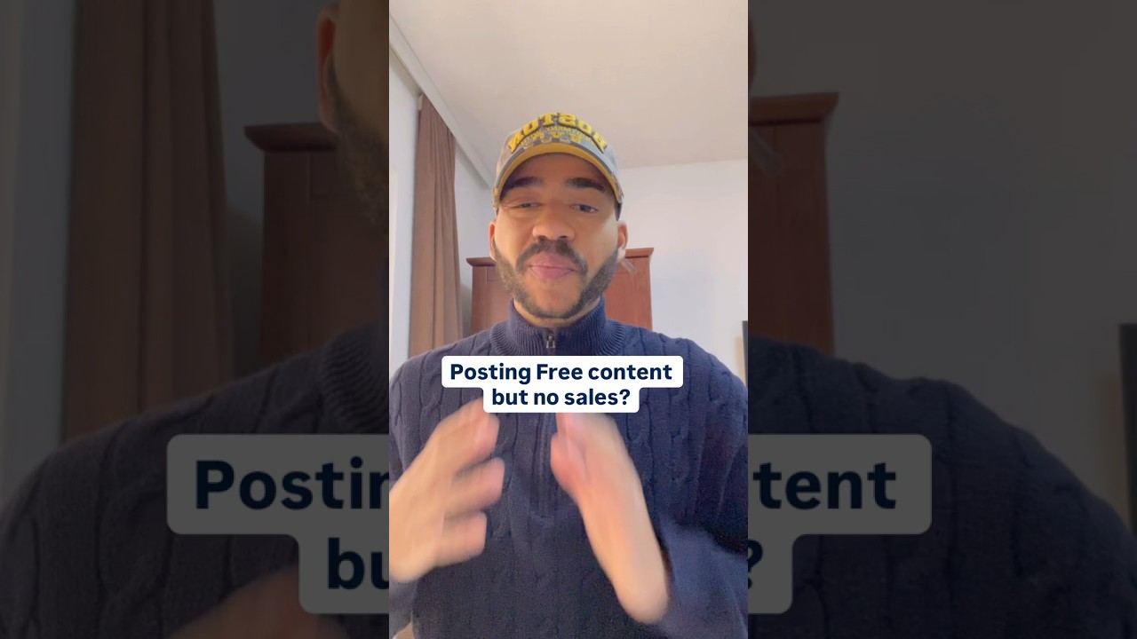Posting Free content but no sales..