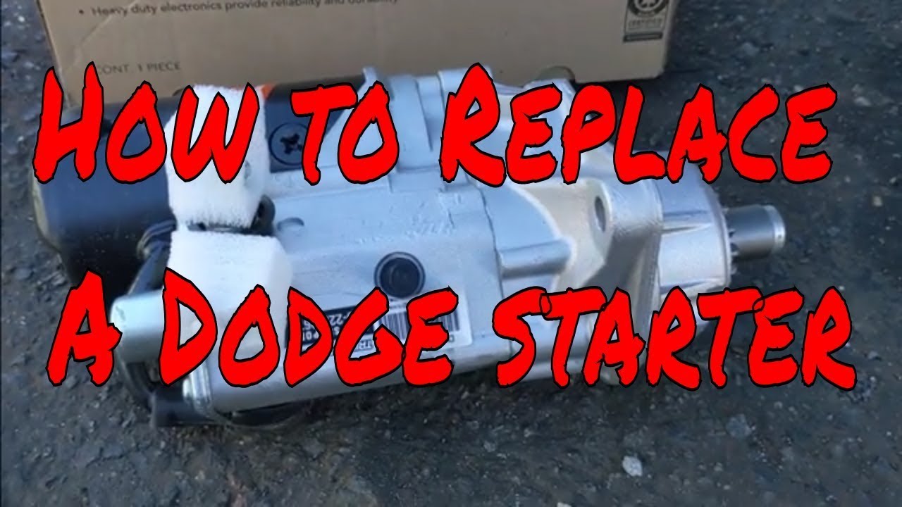 How to Dodge Ram starter replacement step by step - YouTube