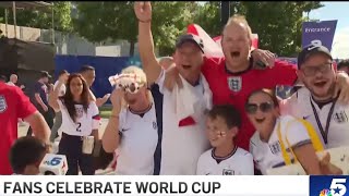 England, Croatia fans celebrate World Cup game in Arlington
