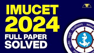 IMUCET 2024 Year Paper Fully Solved | IMUCET PYQs Solutions | Budding Mariners