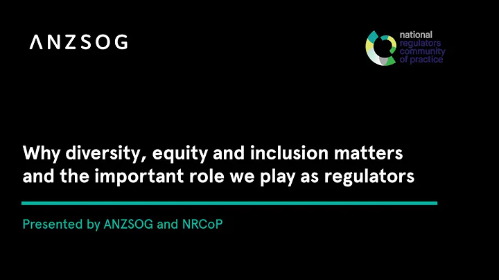 Diversity, equity and inclusion matters and the important role we play as regulators