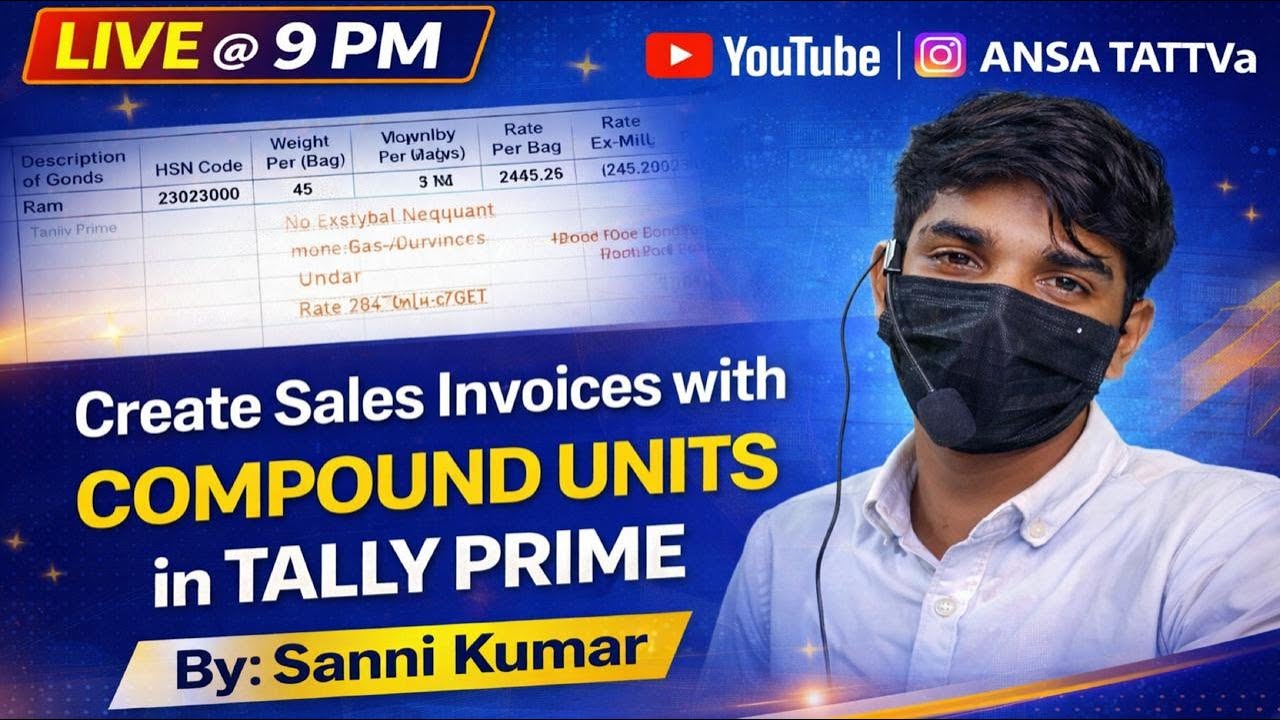 Bag, Kg & Quintal System in Tally Prime | Compound Units Explained Live !