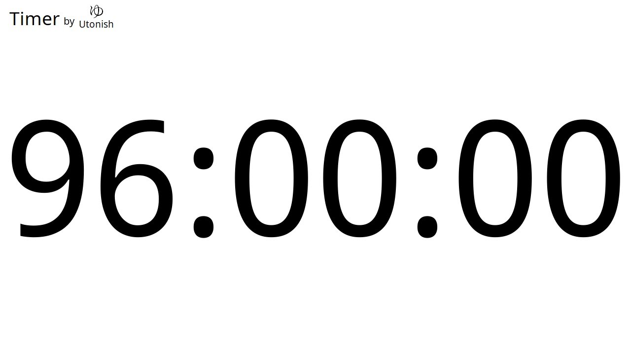 96 Hour Countdown Timer - YouTube