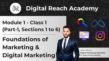 Learn Digital Marketing (Module 1: Foundations of Marketing | Class-1 | Part-1) DigitalReach Academy