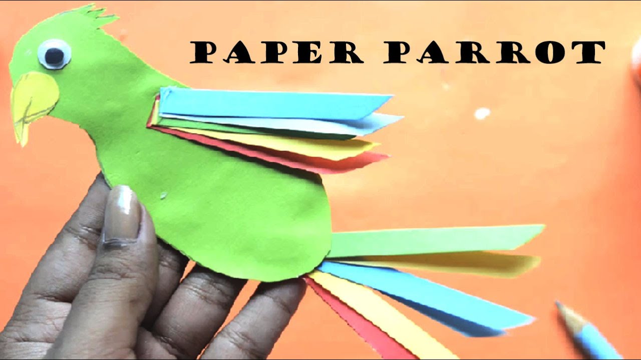 How to make a tiny parrot with paper - YouTube