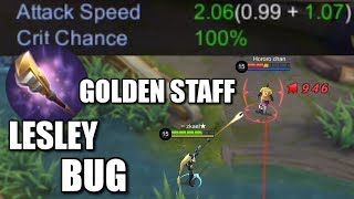 LESLEY AND GOLDEN STAFF BUG