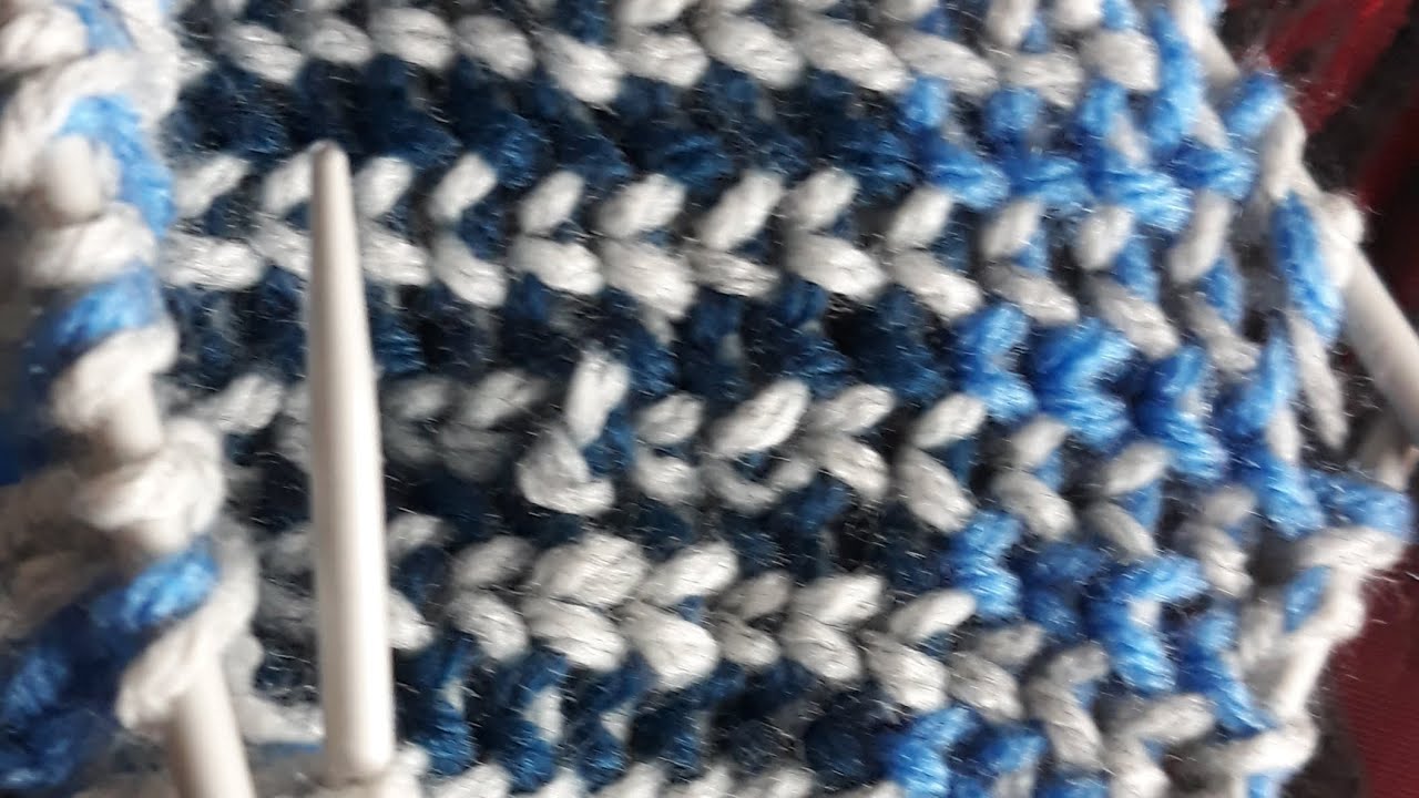 Easy knit/Craft 110: Learn knitting / Brioche st.in 2colours. 