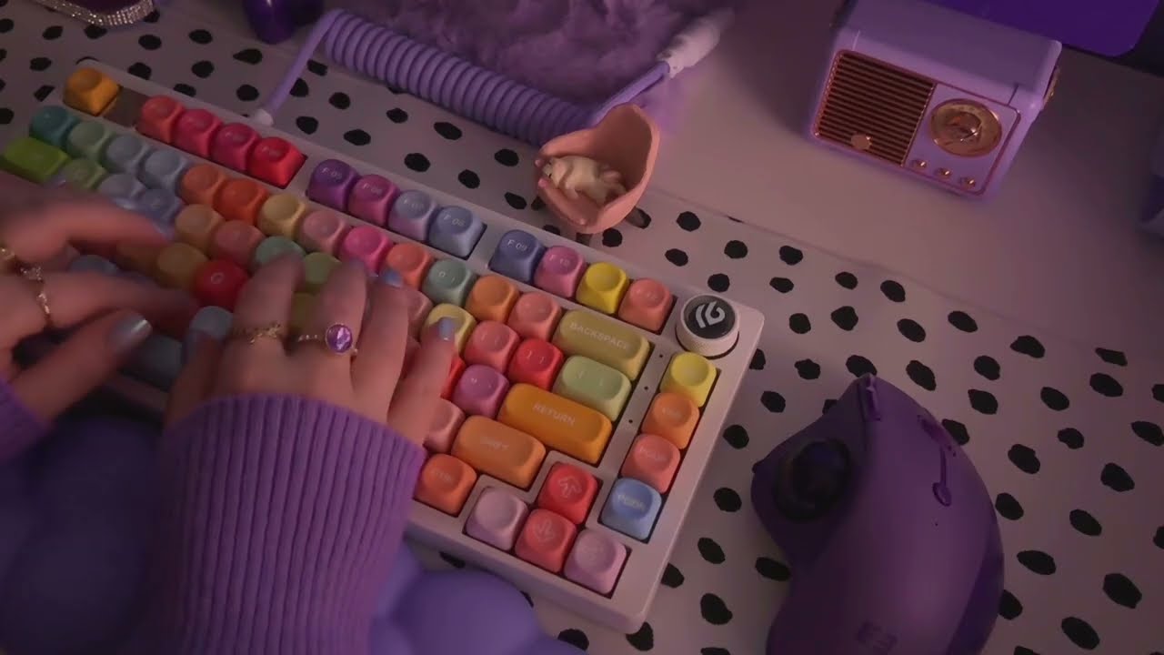 Cozy ASMR typing on 4 different keyboards [no mid roll ads] part 1