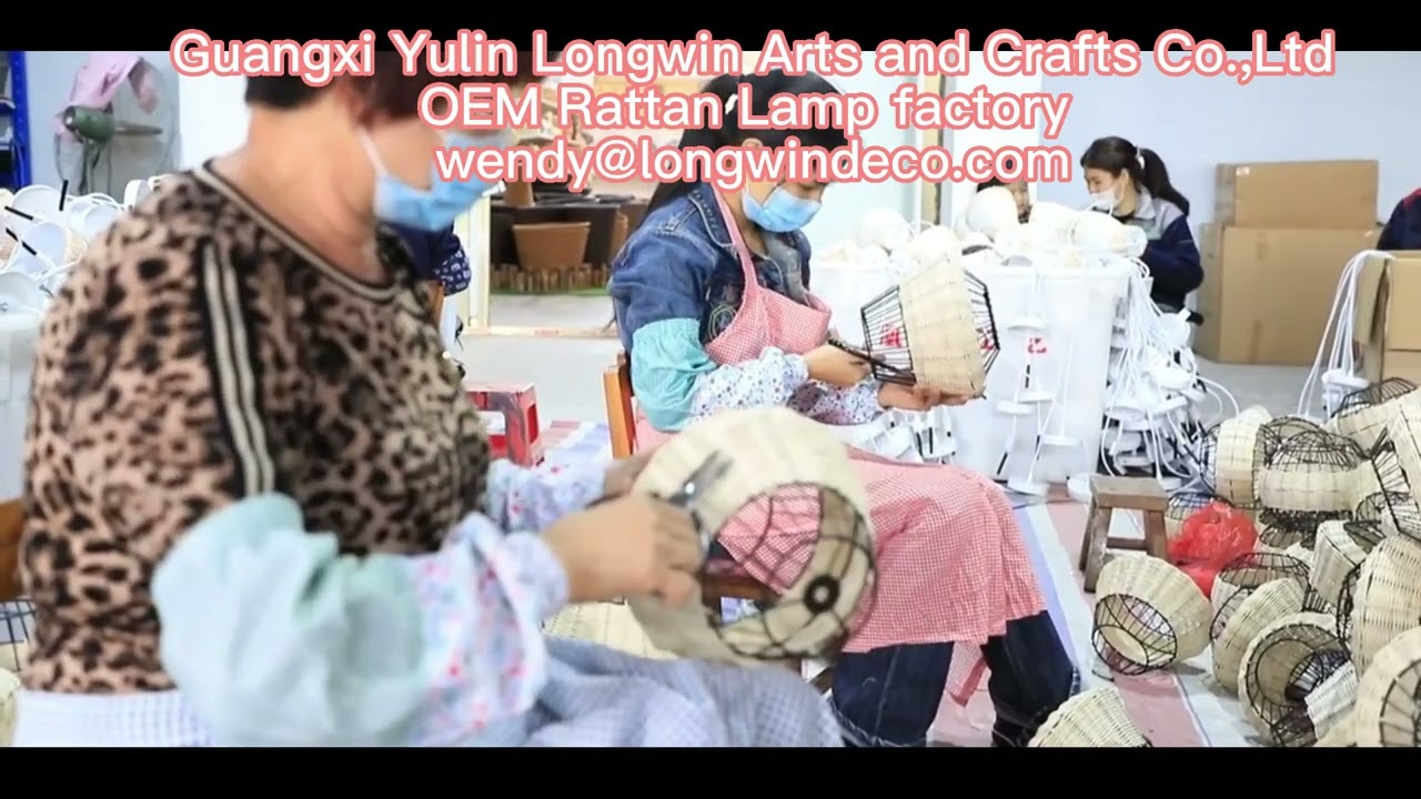 China rattan lightings manufacturer /OEM Rattan lamp factory 