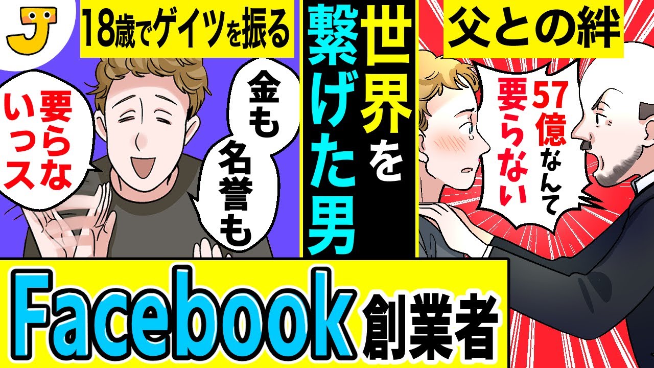 【Facebook】ユーザー数20億人！総資産8兆円！ネット帝国を作った男【ザッカーバーグ】