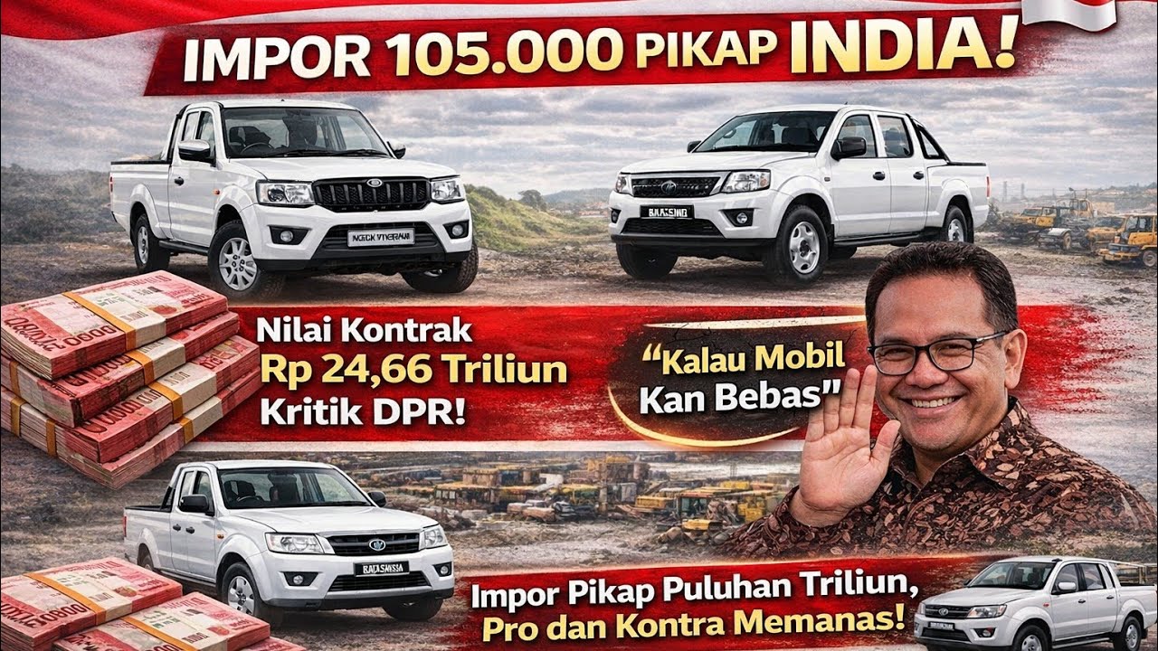 Impor 105.000 Pikap dari India untuk Kopdes Merah Putih, Tuai Pro dan Kontra