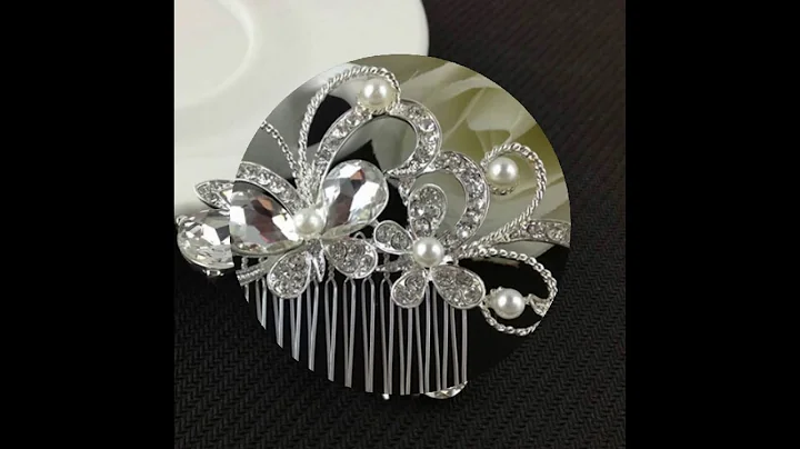 Women's Bridal Silver Crystal Rhinestone Diamante Flower Hair Comb Pin Apparel
