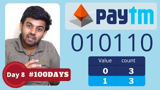 Paytm Accolite Interview Question | Binary Array Sorting #100DaysOfCode code io English