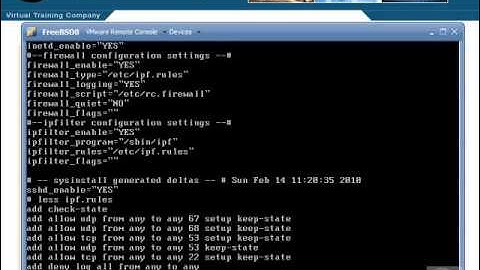 FreeBSD - Configuring the Firewall