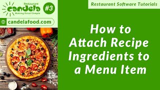 Restaurant Retail Software: How to attach recipe ingredients to a Menu Item # 3 screenshot 1