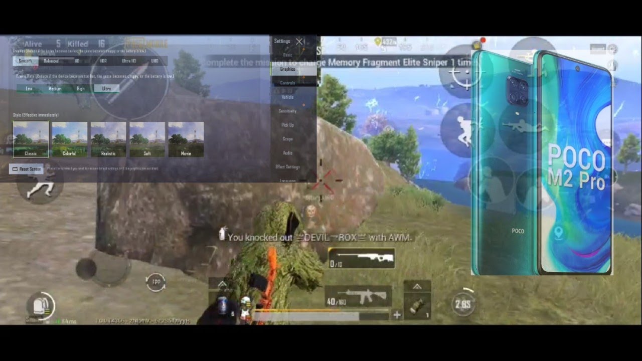 Poco m2 pro Pubg test/Gaming phone /smooth +ultra gameplay