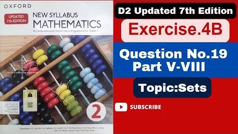 Exercise 4B Question number 19part(V-VIII Shading of venn diagram|D2|Updated 7th edition Topic Sets